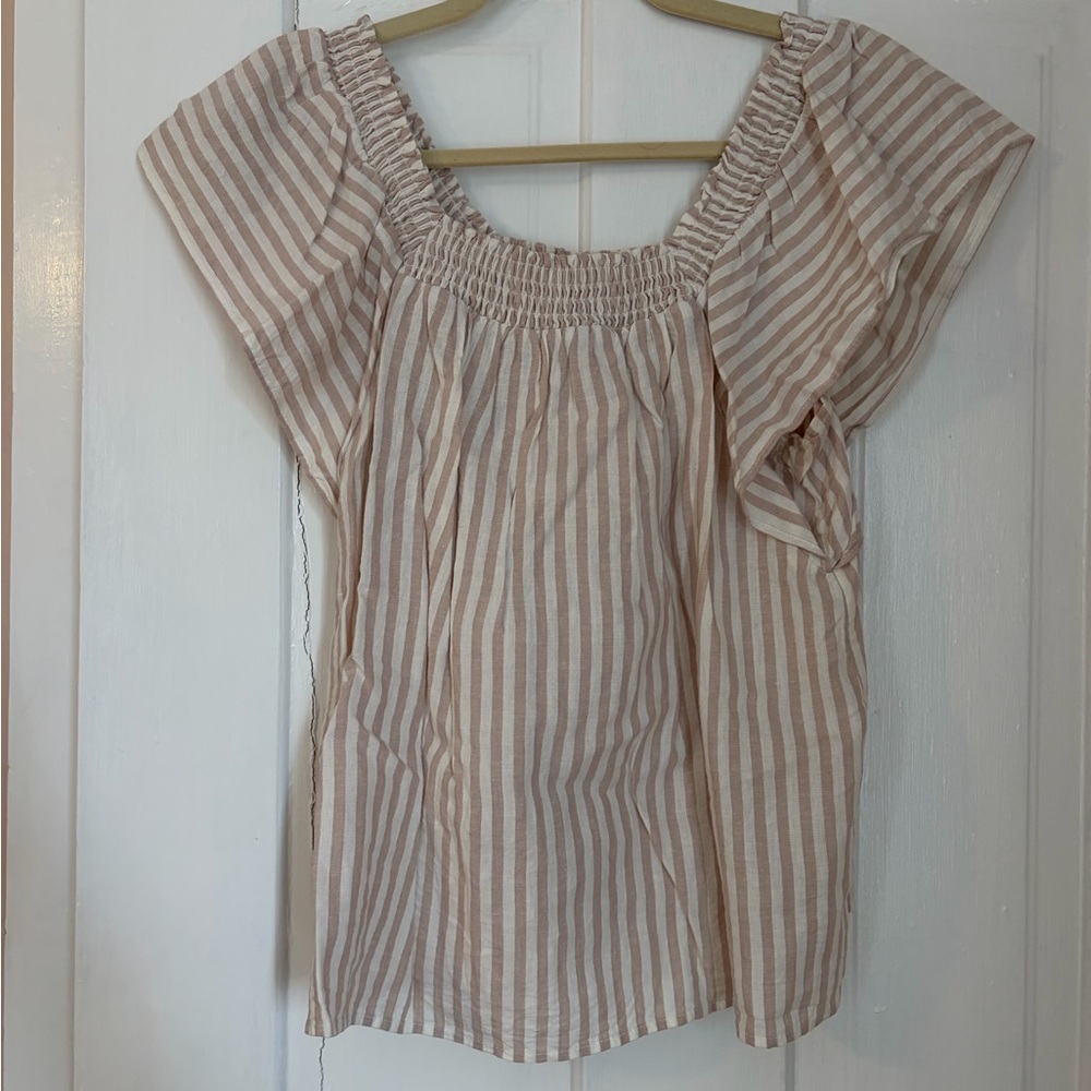 Striped Beige Women's Top
